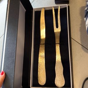 Large Silver fork and knife